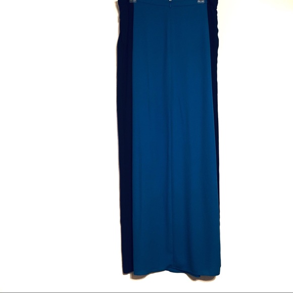 BCBG Maxazria Jane Flowy Maxi Front Slit Blue Skirt Size Medium (M) - Picture 3 of 5